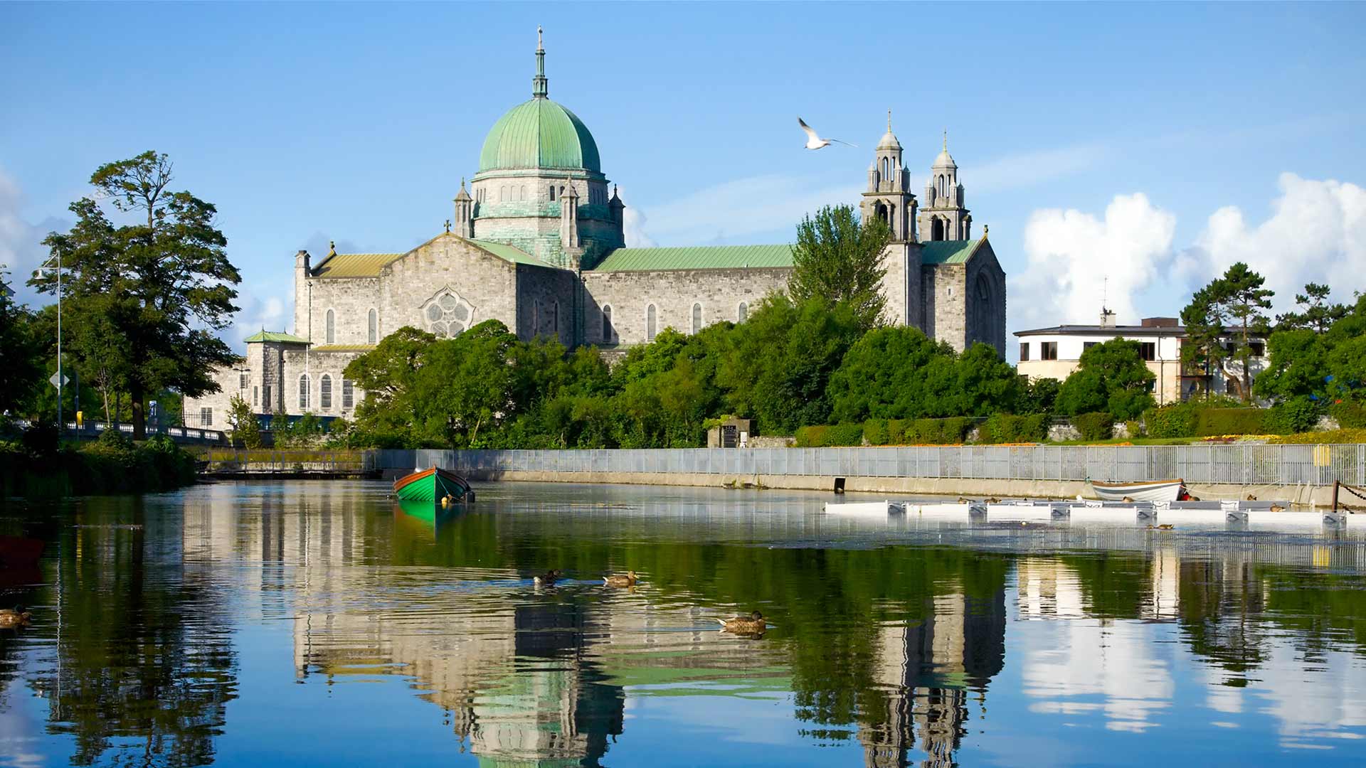 galway cathedral morning vew from the river